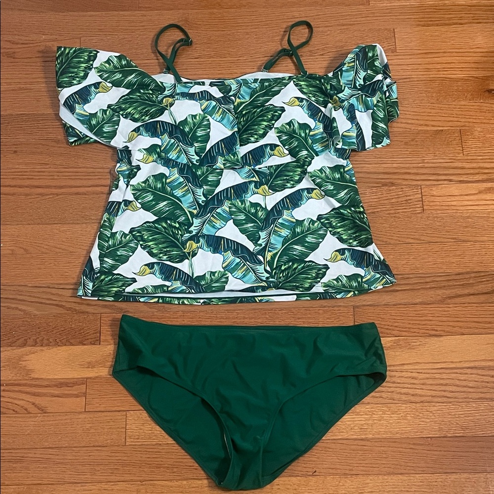 Torrid Green Leaf Print Bikini